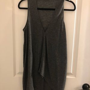 Express gray tank top long back